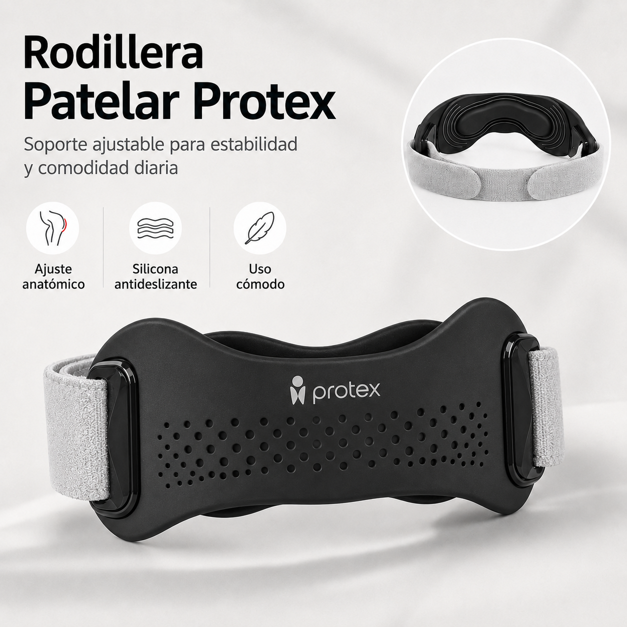 Rodillera Patelar ajustable para Alivio y Soporte de Rodilla Protex™